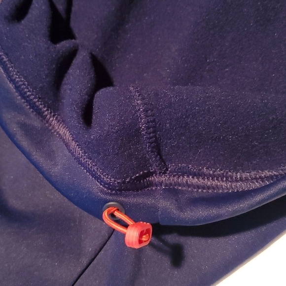 Adidas Textured Anorak Blue 2-Toned Cinched Sz. L Hoodie - Picture 13 of 16